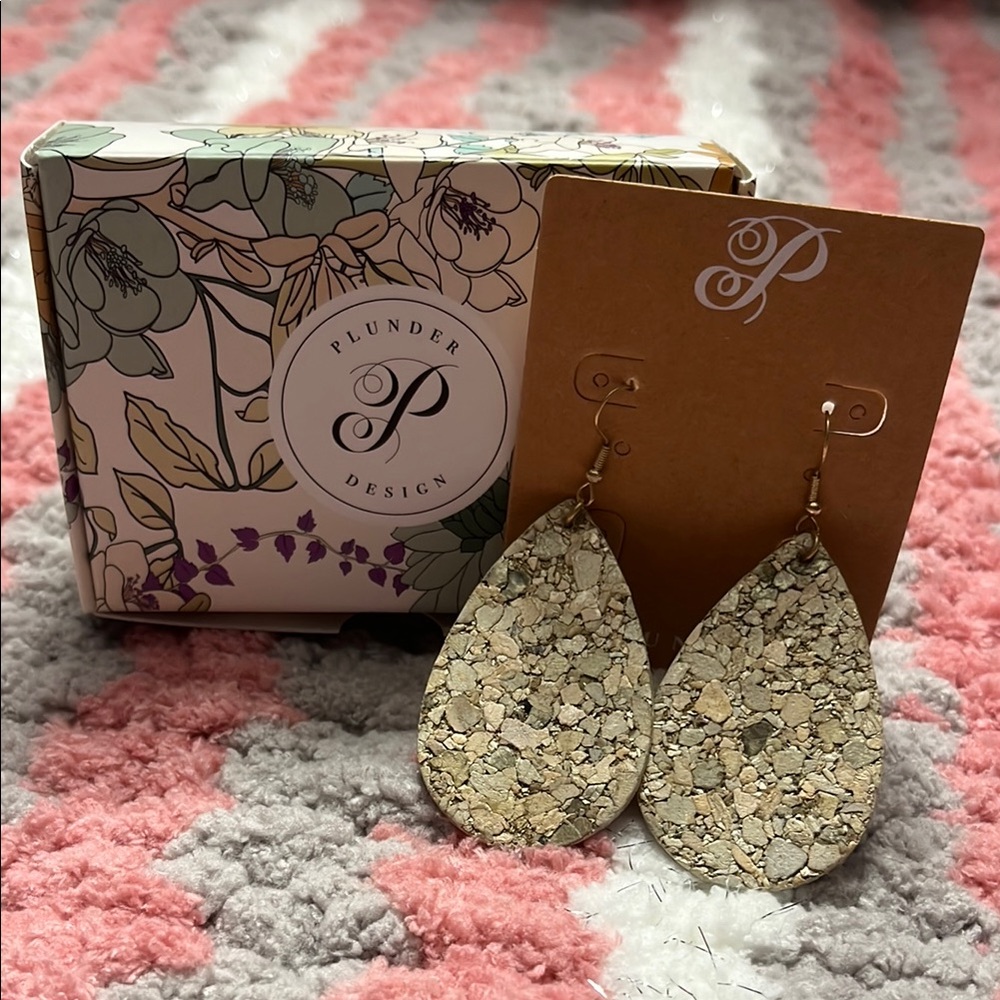 Plunder Design Gold Teardrop Earrings